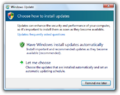 Automatic Updates setup in Windows Vista