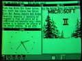 Art (2), Clock and Text running; Art (1), MS-DOS, Calendar and Spread Sheet minimized