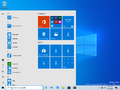 Start menu with the Light theme enabled