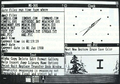 Art (1) scrolling down. Art (1), Clock, MS-DOS and Text running, Art, Art (2), Calendar and Spread Sheet minimized