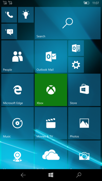 File:Windows 10 Mobile-10.0.10240.16384-Start Screen.png