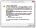 Group Policy Editor Administrative Templates error.