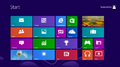 Start screen in the RTM release of Windows 8
