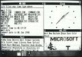 Art (1), Clock, MS-DOS and Text running, Art, Art (2), Calendar and Spread Sheet minimized
