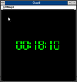 Windows 3.1 build 26 Clock set to digital mode