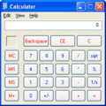 Calculator in Windows XP