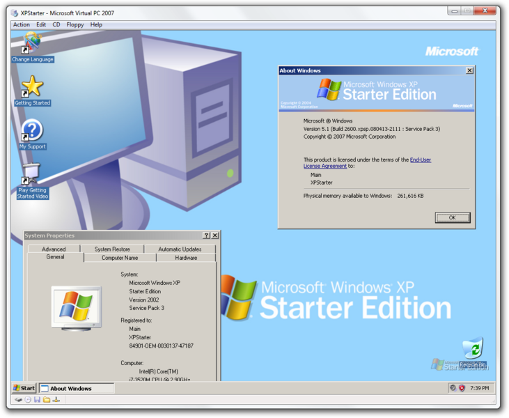 File:Virtual PC 2007 - Windows XP starter.png