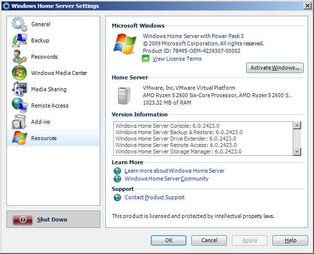 File:WindowsHomeServer-6.0.2423.0-About.png