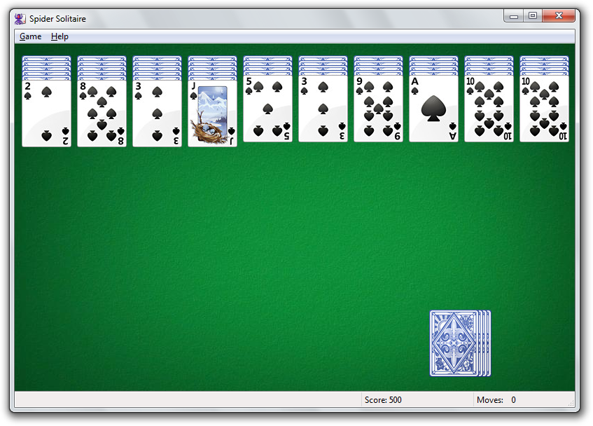Spider Solitaire, Packs
