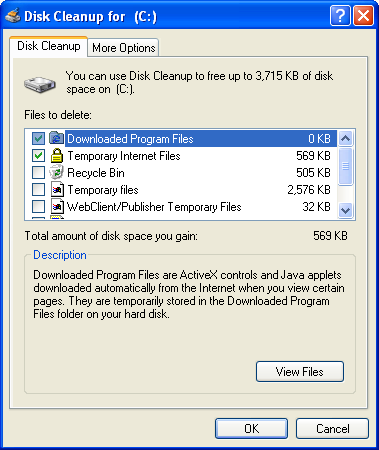File:Disk Cleanup on Windows XP.png