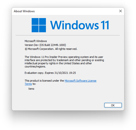 File:Windows11-10.0.22449.1000-Winver.png - BetaWiki