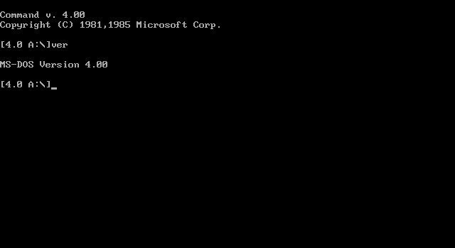 File:Multitasking MS-DOS 4 VER Command.png