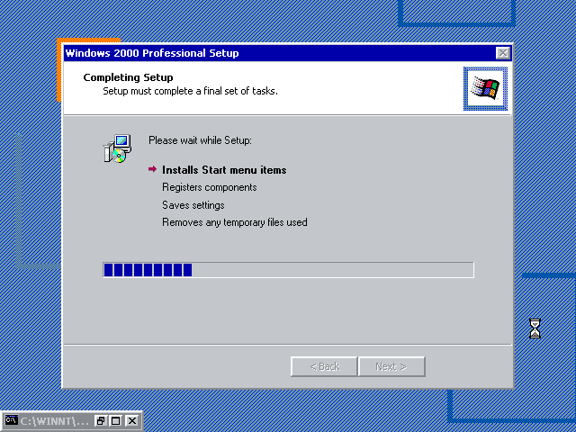 File:Windows2000-5.0.1946-Completing Setup.png
