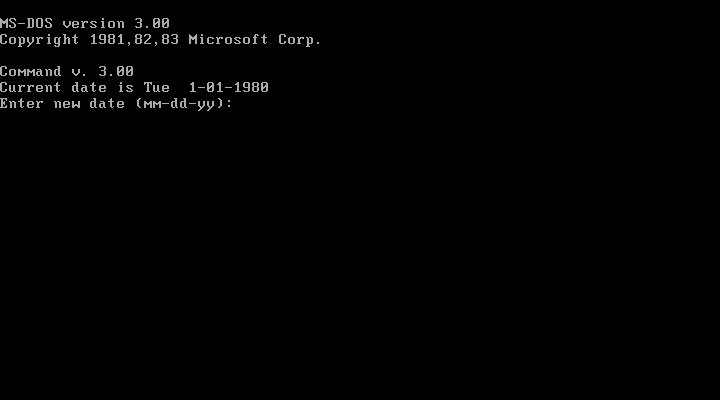 File:MS-DOS 3.00 First Boot.png