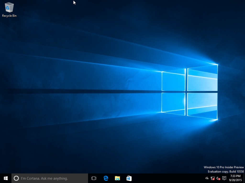 windows 10 pro insider preview build 10558