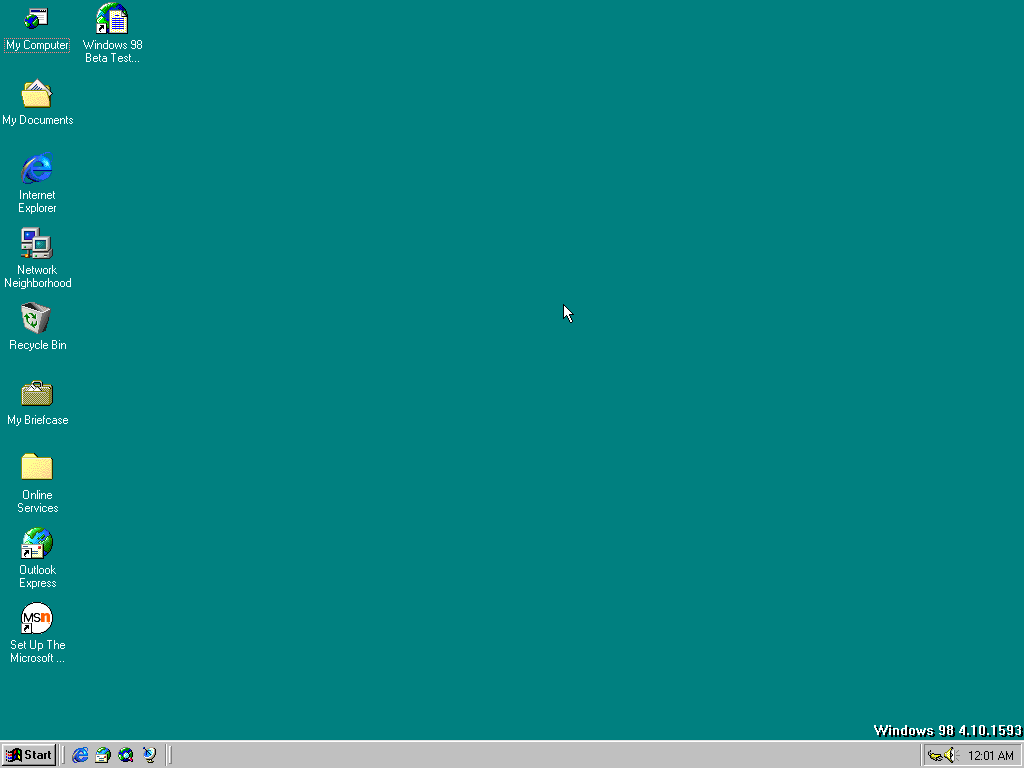 Windows 98 Build 1593 Betawiki