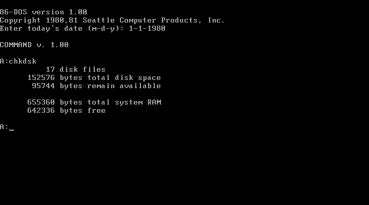 File:86-DOS 1.00 CHKDSK.png