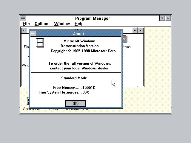 File:Windows 3.0 Demonstration Version-Working Model-About.png