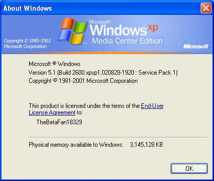File:Windows XP Media Center Edition Build 2600.1106 winver.png