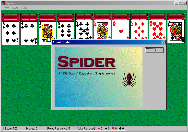 File:MicrosoftPlus98-1722.1-SpiderSolitare.png