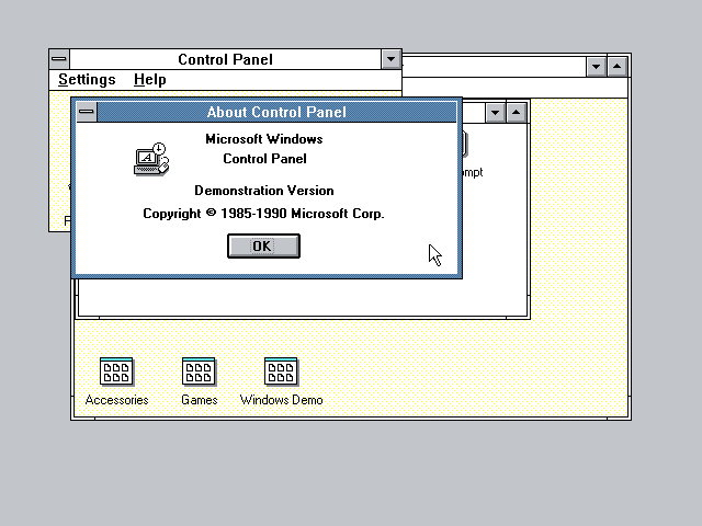 File:Windows 3.0 Demonstration Version-Working Model-About Control Panel.png