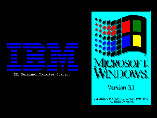 File:Windows3.11-3.11.002-IBM OEM-Boot.png
