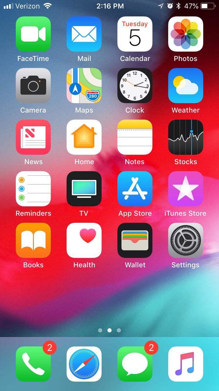 File IOS 12 Home screen png BetaWiki