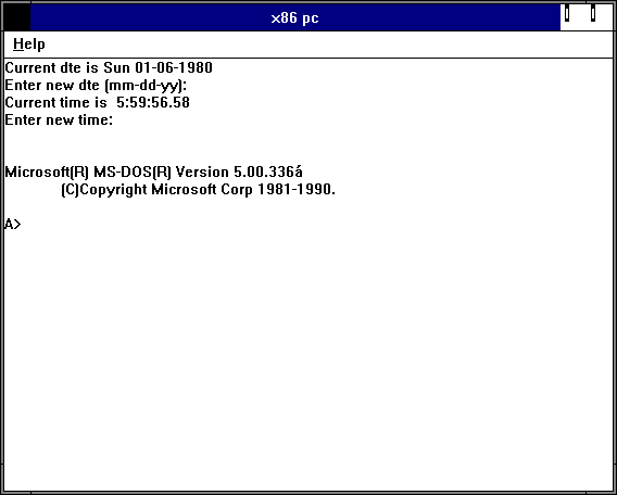 File:Windows NT 3.1 April 1991 Build x86 Emulator Running DOS.png