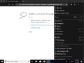 Microsoft Edge right-hand menu (Dark theme)