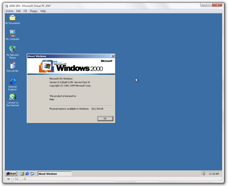 File:VirtualPC 2007 running Windows 2000.png