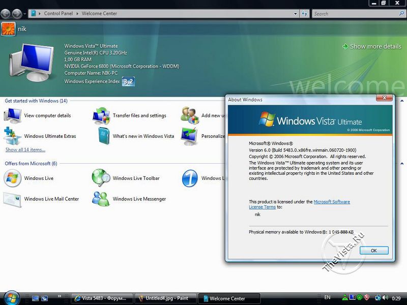 File:WindowsVista-6.0.5483-TheVistaRu-WelcomeCenterAndWinver.jpg