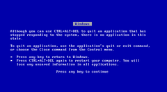 Blue screen of death - BetaWiki