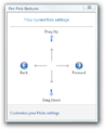 Pen Flick Gestures tray menu