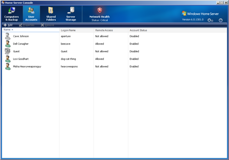 File:WindowsHomeServer-6.0.1301.0-Dashboard-Accounts.png