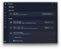 The Task Manager's Settings page with Mica material in dark mode