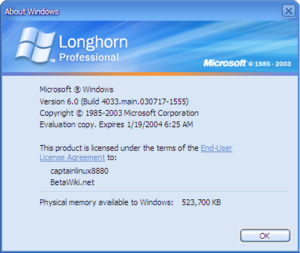 Windows Longhorn build 4033 (main) - BetaWiki