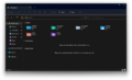 File Explorer with tabs in dark theme in build 22572