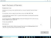 Narrator quickstart windows 10 что это