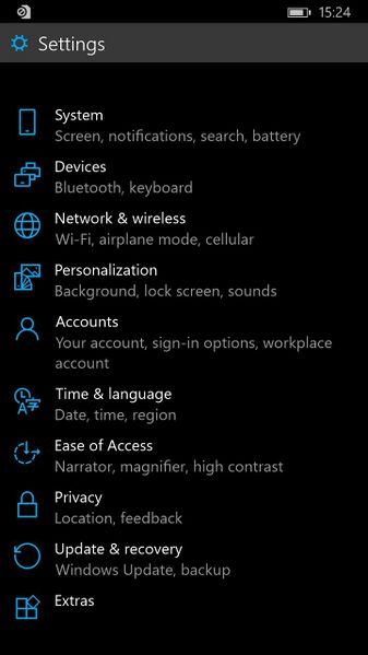 File:Windows 10 Mobile-10.0.9932.0-Settings.jpg