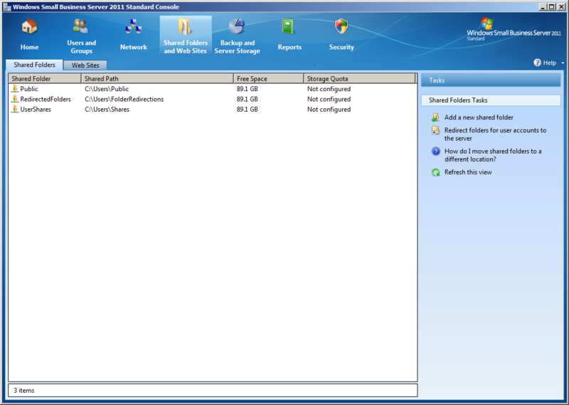 File:Windows Small Business Server 2011 Standard Console SharedFoldersAndWebsites1.png