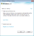 Windows Live ID Sign-in Options