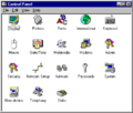 Control Panel in Windows 95 build 90c