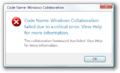 Windows Collaboration error