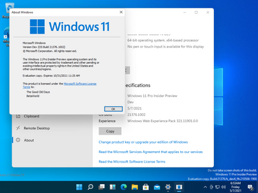 Windows 11 build 21376 - BetaWiki