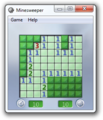 Minesweeper in Windows 7 with the Flower Garden theme enabled