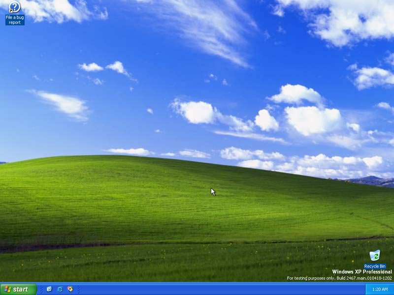 File:WindowsXP-5.1.2467-Desktop.png