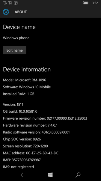 File:Windows 10 Mobile-10.0.10581.0-About.png