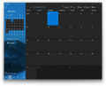 Calendar in Windows 11 (dark mode)