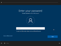 Password page in OOBE