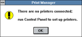 Print Manager without any printers plugged in